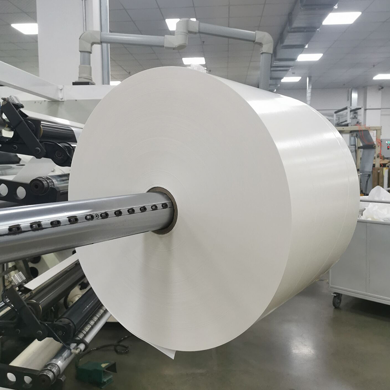 چسب PET سفید روشن 25 / اکریلیک حلال / 80 گرم لاینر سفید