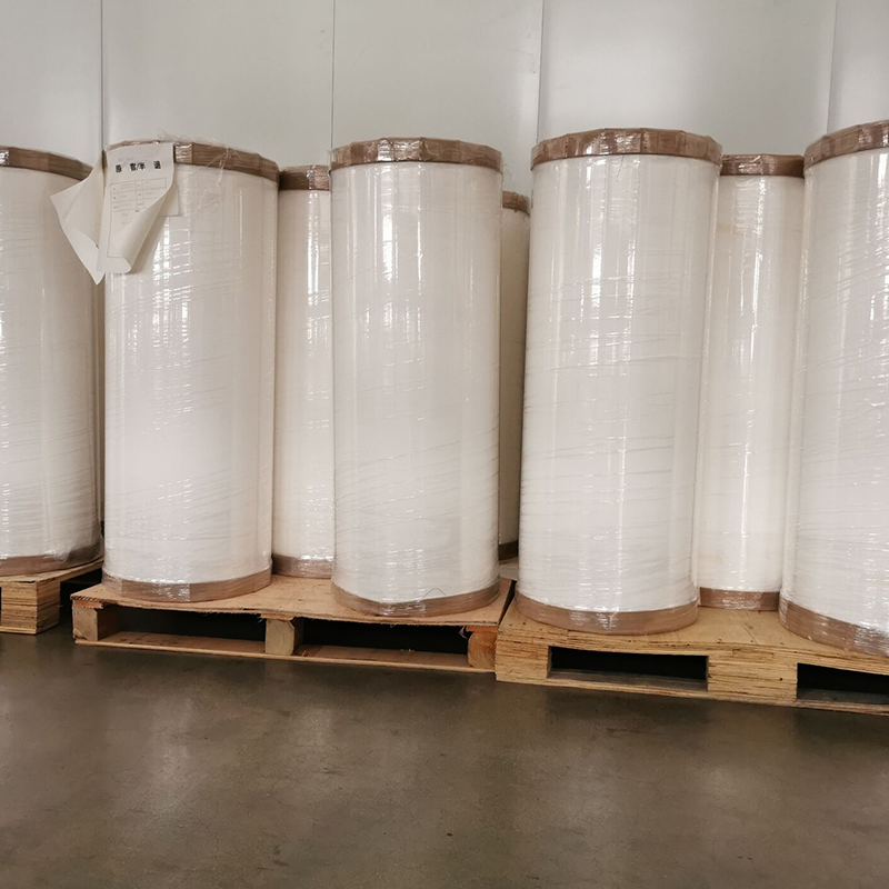 چسب PET سفید روشن 25 / اکریلیک حلال / 80 گرم لاینر سفید