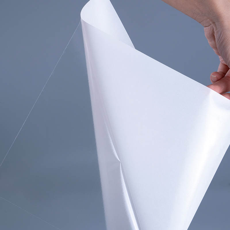 رول جامبو لیبل چاپ برچسب وینیل فیلم پلی استر خود چسب شفاف 50 میکرونی