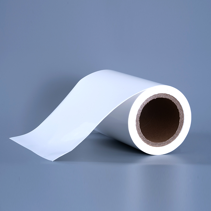 مواد برچسب فیلم وینیل PET 25 میکرونی براق با رول جامبو چسب اکریلیک برای چاپ جوهر افشان