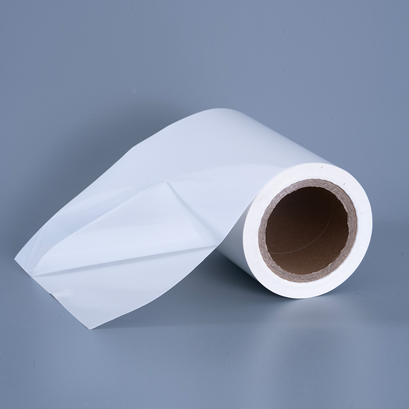 مواد برچسب فیلم وینیل PET 25 میکرونی براق با رول جامبو چسب اکریلیک برای چاپ جوهر افشان