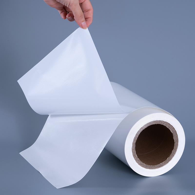 مواد برچسب فیلم وینیل PET 25 میکرونی براق با رول جامبو چسب اکریلیک برای چاپ جوهر افشان