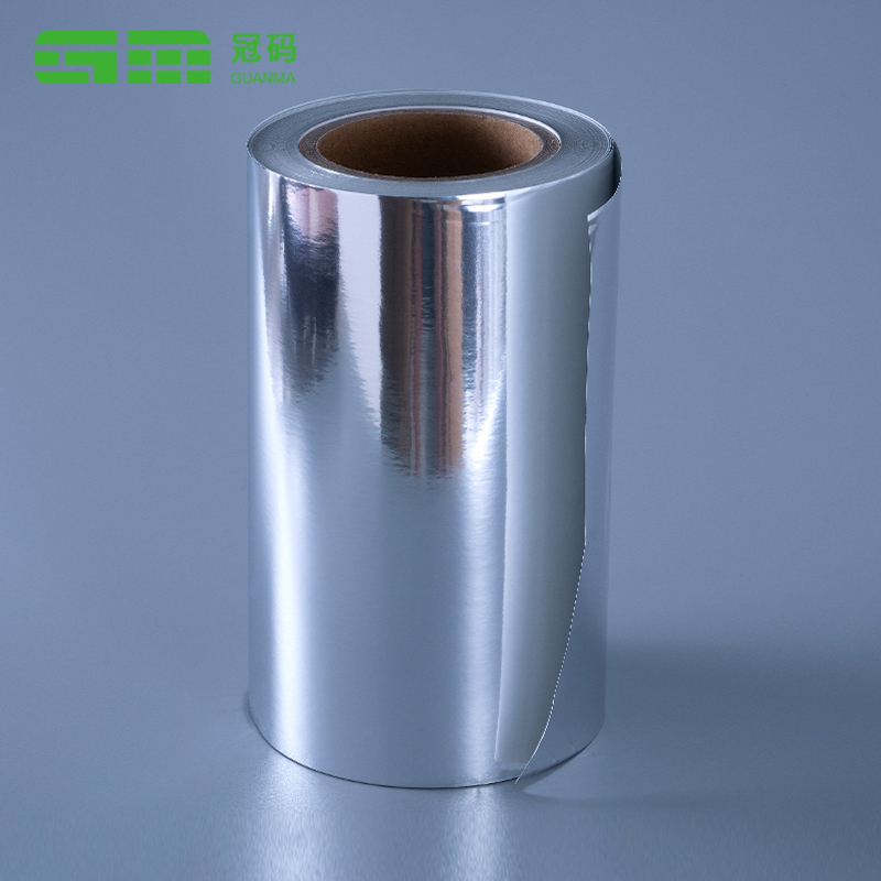 رول جامبو کاغذی چسبنده 50 میکرونی نقره ای براق PP با چسب تایر