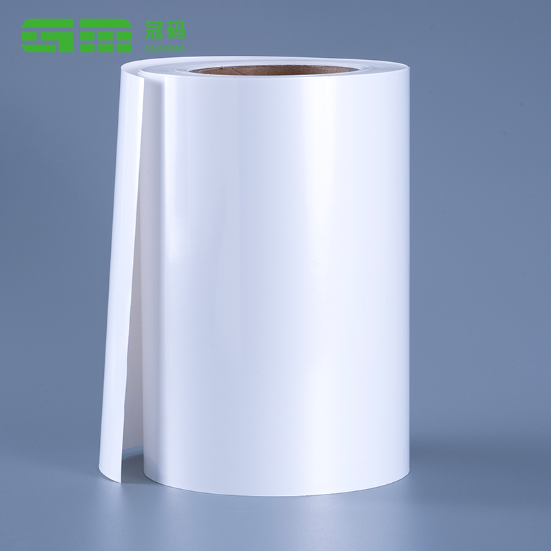 رول جامبو کاغذی 60 میلی‌متری سفید براق لیبل‌های چسبنده PP با چسب قابل جابجایی